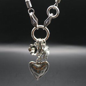 Vintage Ball Chain Peace Love Power Necklace